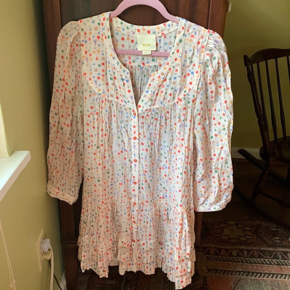 Maeve geometric tunic top